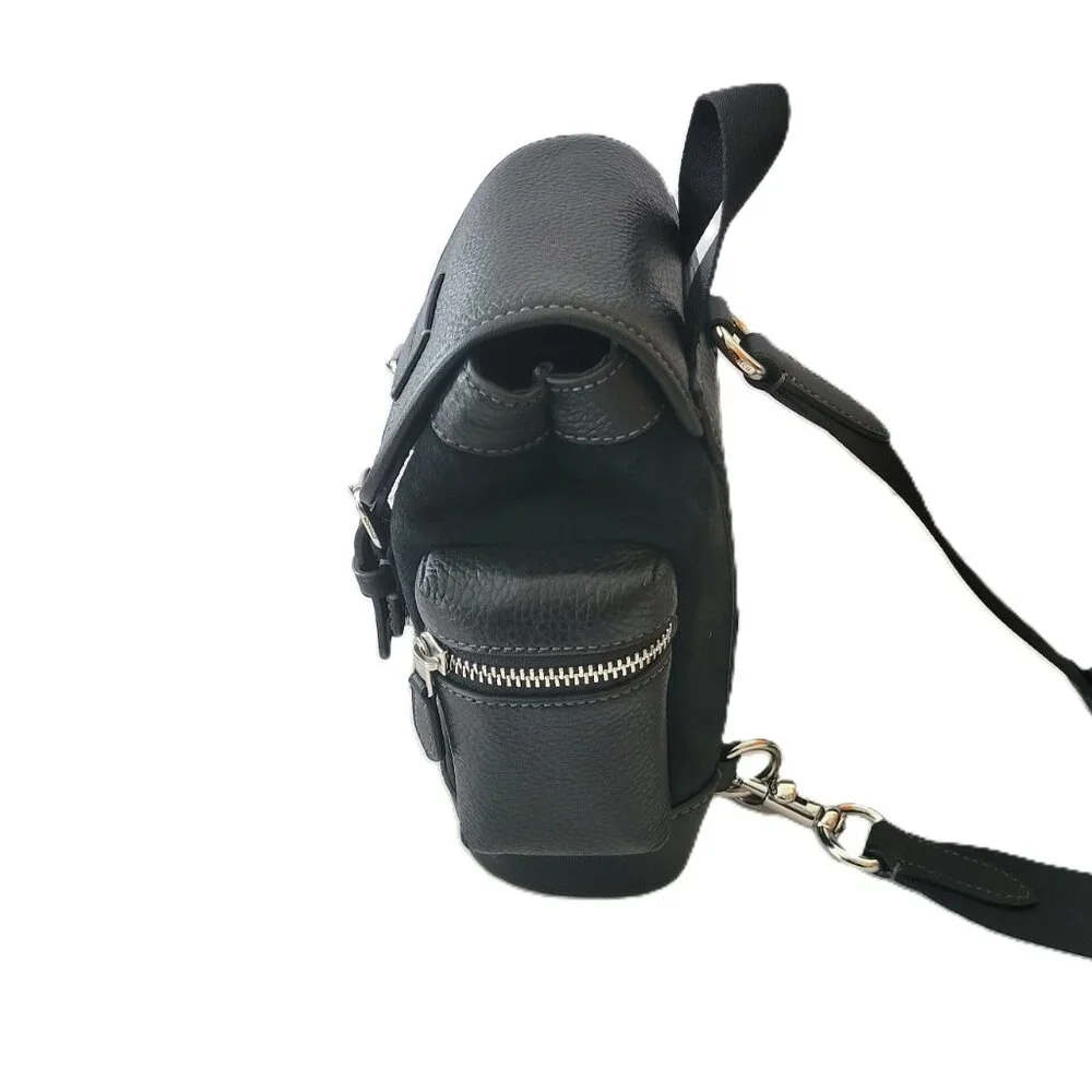 Coach CCE79 Sprint Sling Pack Suede Small Messenger Bag Black